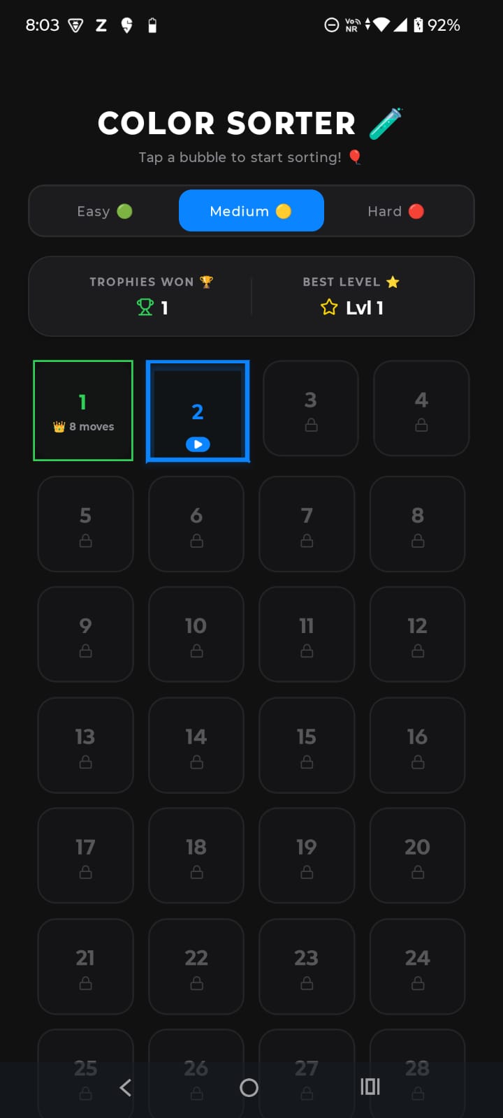 Color Sorter Liquid Puzzle Screenshot